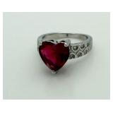 Pink Tourmaline 3.50 ct Heart Solitiaire Ring
