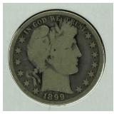 1899 Barber Silver Half Dollar