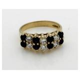 14kt Gold QUALITY Sapphire & Diamond Ring