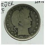 1910 Barber Silver Half Dollar