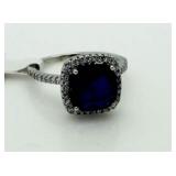 Cushion Cut 2.85 ct Sapphire Dinner Ring