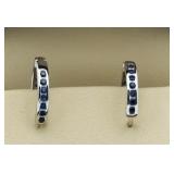 Sapphire Huggie Earrings