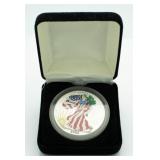 2000 Hand Painted American Eagle Silver Dollar