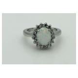 Oval 2.10 ct Fire Opal Designer Ring