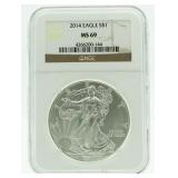2014 MS69 American Eagle Silver Dollar