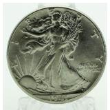1941 AU Walking Liberty Silver Half Dollar