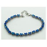8.49 ct Australian Blue Opal Tennis Bracelet