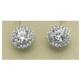 Briliant 2.00 ct White Sapphire Earrings