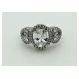 Brilliant Oval 2.20 ct White Topaz Designer Ring