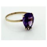 14kt Gold 3.00 ct Amethyst Solitiaire Ring