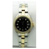 Ladies Oyster Date Diamond Rolex Watch