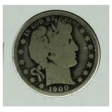 1900 Barber Silver Half Dollar