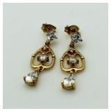 White Topaz Chandelier Earrings