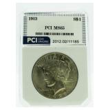 1923 MS65 Peace Silver Dollar