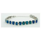 Enamled Opal Tennis Bracelet