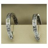 Diamond Accent Hoop Earrings