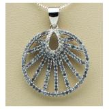 Stunning Blue Topaz Designer Pendant