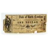 1866 State Of NC One Dollar Treasury Note