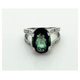 Oval 6.50 ct Mystic Topaz Designer Ring