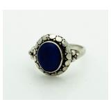 Antique Blue Spinel Estate Ring