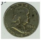 1954-D Franklin Silver Half Dollar