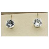 Brilliant 1.00 ct White Sapphire Earrings