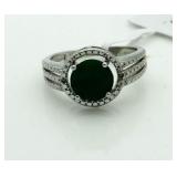 Genuine 2.81 ct Emerald & Diamond Ring