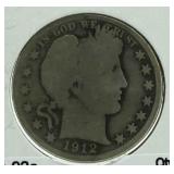 1912-D Barber Silver Half Dollar