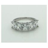 Princess Cut 3.00 ct White Topaz Anniversary Ring