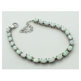 Quality 7.59 ct Fire Opal Tennis Bracelet