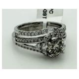 14kt Gold Brilliant 1.75 ct 2 pc Diamond Bridal