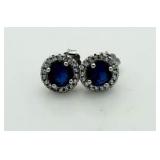 Gorgeous 2.00 ct Sapphire Solitaire Earrings