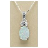 Oval 2.25 ct Fire Opal Pendant