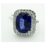 $31,950 14kt Gold 21.17 ct Sapphire & Diamond Ring