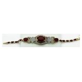 Vintage Style 14.85 ct Ruby Tennis Bracelet