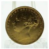 1884 Brittian Victoria Gold Soverign