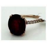 $17,525 14kt Rose Gold 8.99 ct Ruby & Diamond Ring