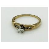 14kt Gold Diamond Solitaire Ring