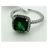 Cushion Cut 2.50 ct Emerald Solitaire Ring