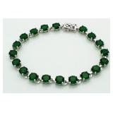 Brilliant 19.00 ct Emerald Tennis Bracelet