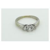 14kt Gold 3 Stone Diamond Designer Ring