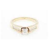 14kt Gold Princess Cut Diamond Ring