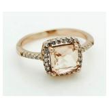 Cushion Cut 2.00 ct Morganite Solitaire Ring