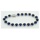 Brilliant 19.00 ct Sapphire Tennis Bracelet