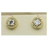 Brilliant 1.00 ct White Sapphire Earrings