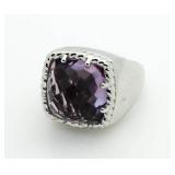 Yurman Style 24.50 ct Amethyst Designer Ring