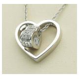 Double Heart Diamond Pendant