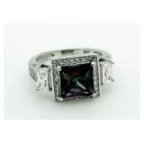 Princess Cut 2.50 ct Mystic Topaz Ring