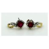 Ruby & Diamond Earrings