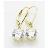 Brilliant 4.00 ct White Sapphire Earrings